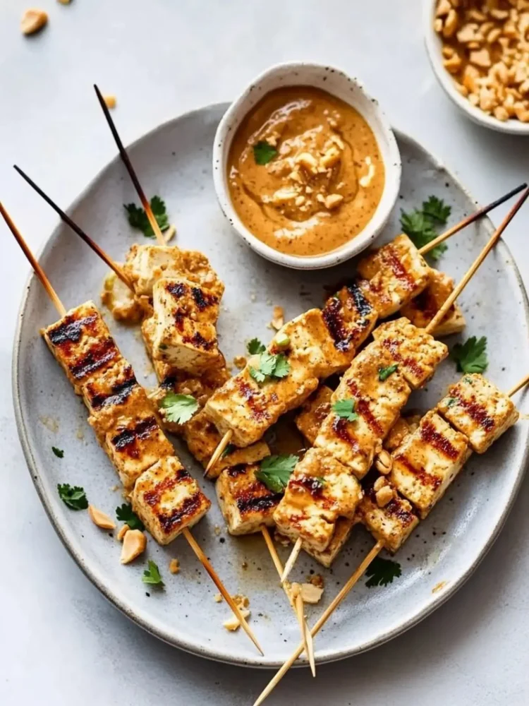 How to Make Tofu Satay with Peanut Sauce at Home
