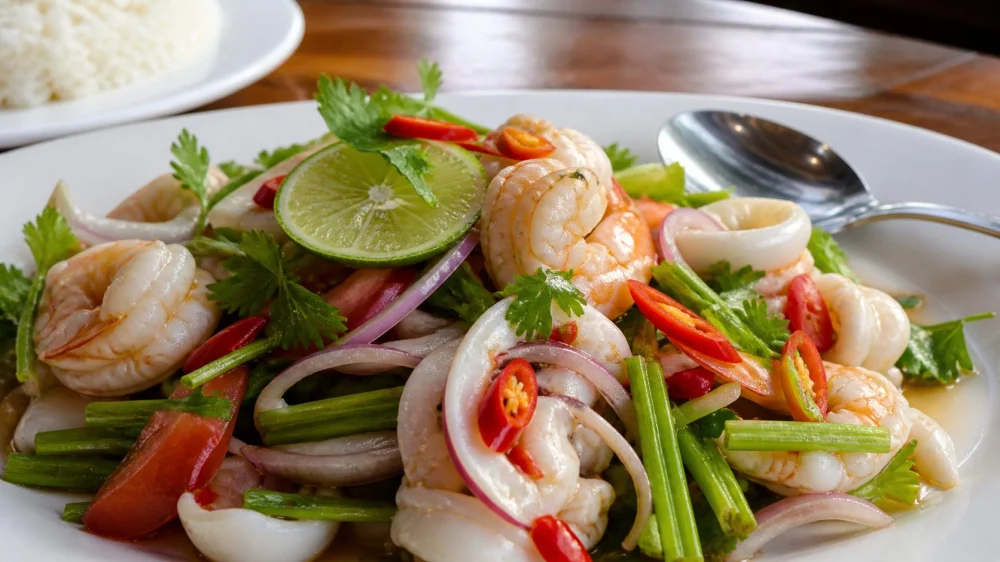 Thai Seafood Salad Yum Talay: Ask About Seafood, Heat, and Herbs