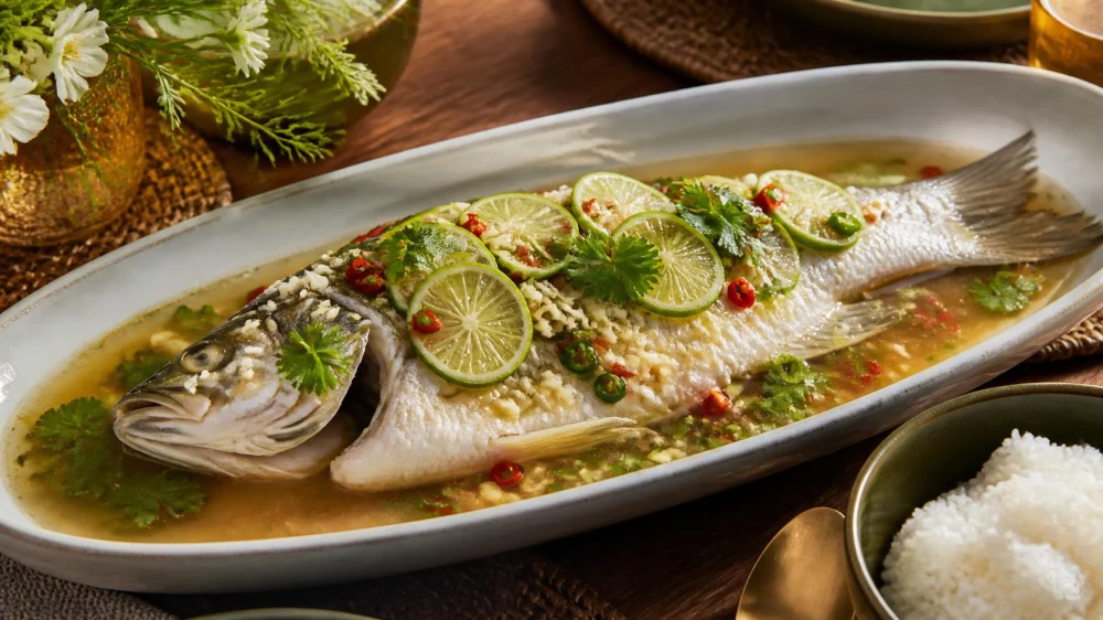 Thai Steamed Fish: Compare Lime, Garlic, Chile, and Sharing