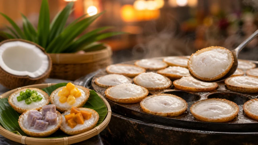 Khanom Krok Guide: Crisp Edges, Coconut Center, Toppings, and Timing