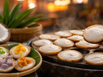 Khanom Krok Guide: Crisp Edges, Coconut Center, Toppings, and Timing
