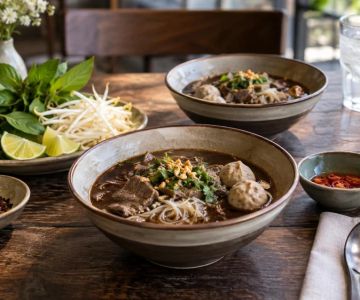 Thai Boat Noodles: Broth, Portions, Herbs, and Heat