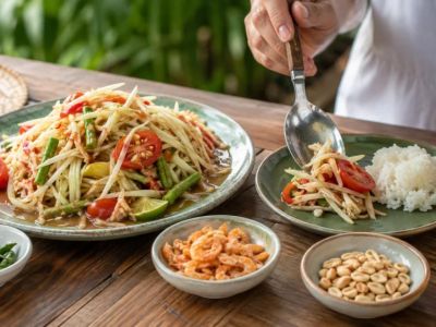 Thai Papaya Salad: Crunch, Heat, Dressing, and Allergens