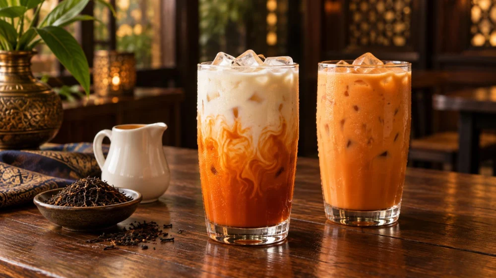 Thai Iced Tea: Sweetness, Dairy, Ice, and Caffeine