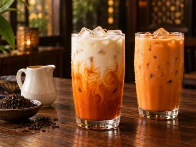 Thai Iced Tea: Sweetness, Dairy, Ice, and Caffeine