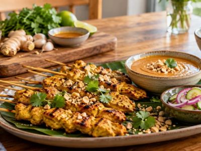 Thai Satay Guide: Skewers, Marinade, Sauce, and Allergens