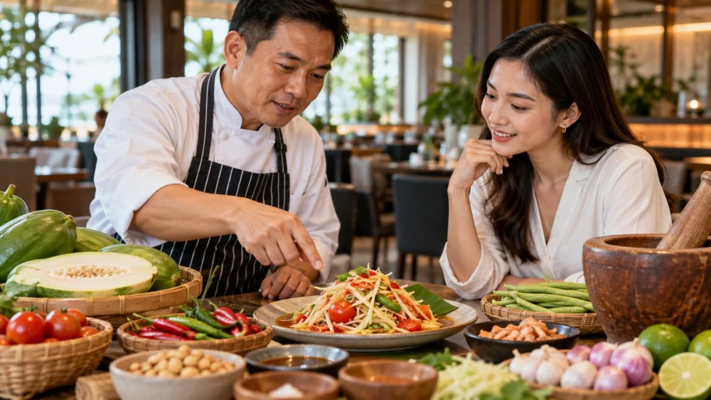 Thai Papaya Salad: Ripeness, Heat, Crunch, and Allergens