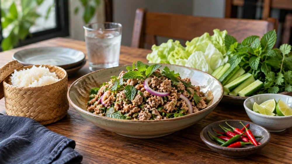 Thai Larb Guide: Protein, Herbs, Heat, and Serving