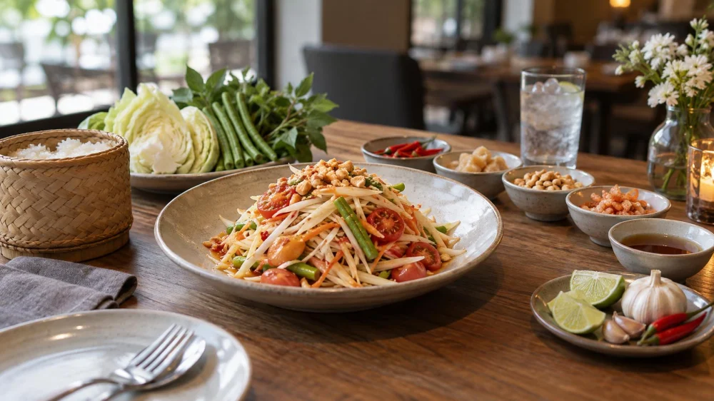Thai Som Tam Guide: Heat, Sweetness, Crunch, and Allergens