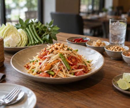 Thai Som Tam Guide: Heat, Sweetness, Crunch, and Allergens