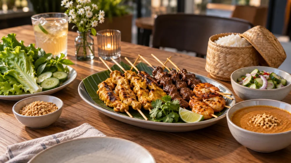 Thai Satay Order Guide: Protein, Marinade, Sauce, and Sides