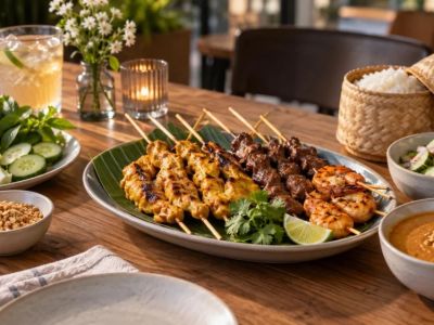Thai Satay Order Guide: Protein, Marinade, Sauce, and Sides