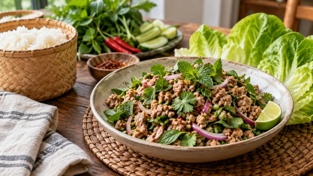 Thai Larb Guide: Protein, Herbs, Heat, and Sticky Rice