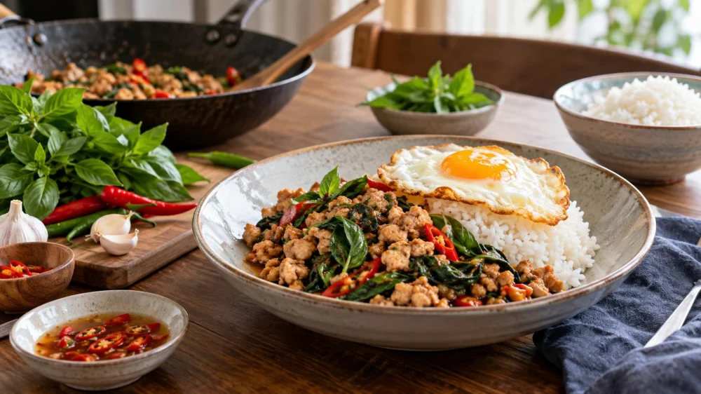 Thai Basil Stir-Fry Guide: Protein, Heat, and Fried Egg