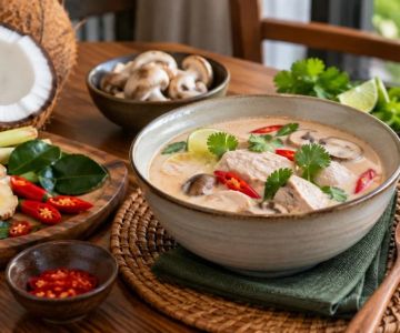 Thai Coconut Soup: Broth, Aromatics, Heat, and Protein