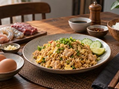 Thai Fried Rice Guide: Protein, Seasoning, Egg, and Portions