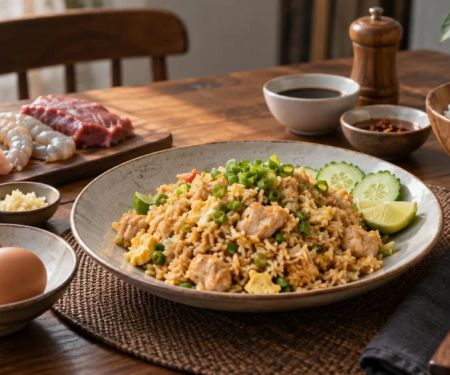 Thai Fried Rice Guide: Protein, Seasoning, Egg, and Portions