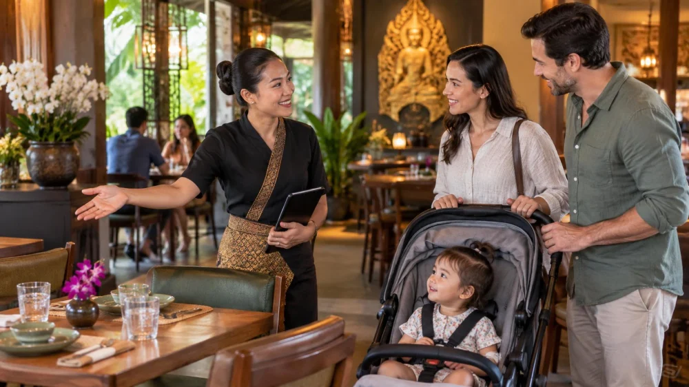 Thai Restaurant Seating Request: Noise, Mobility, and Table Space